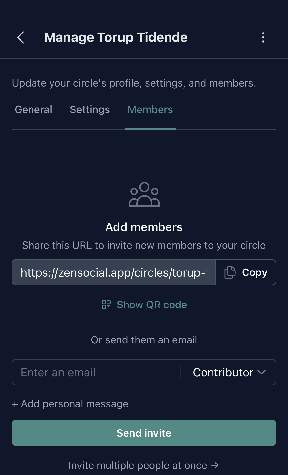 Invite the people who belong