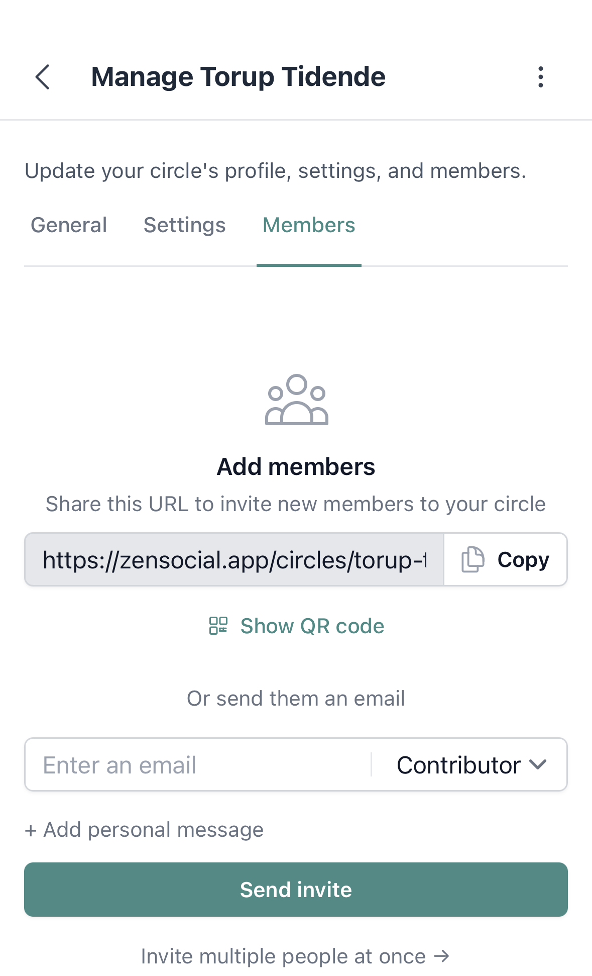 Invite the people who belong