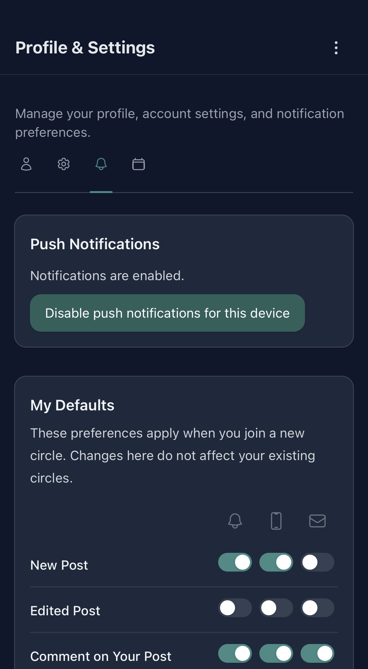 Notifications