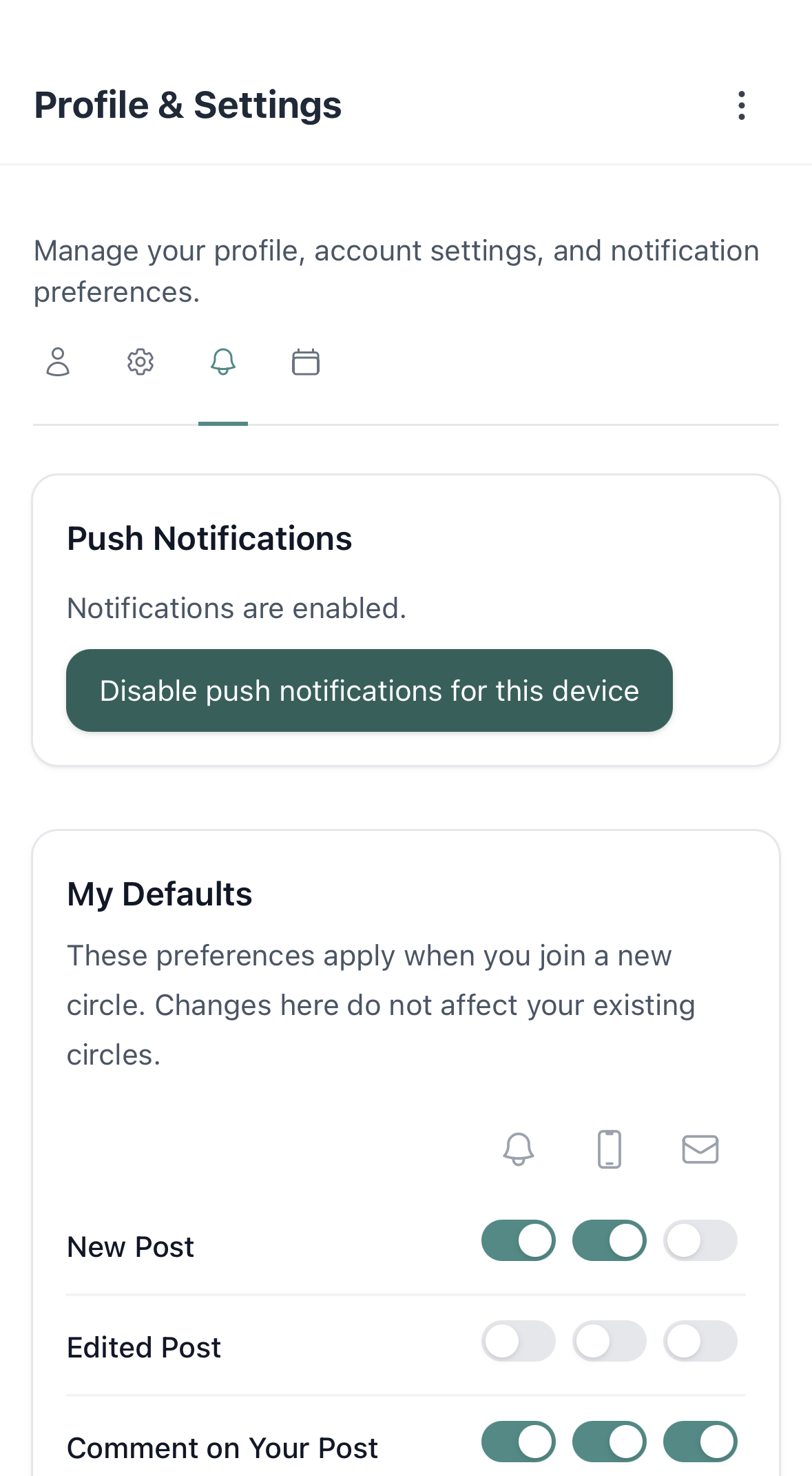 Notifications